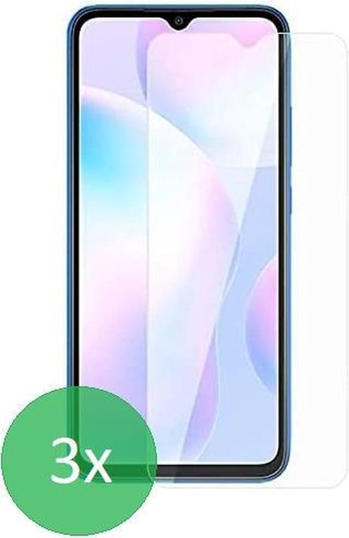 Geschikt Voor: Xiaomi Redmi 9 - 3x Screenprotector - screen protector - glas - bescherm - beschermglas