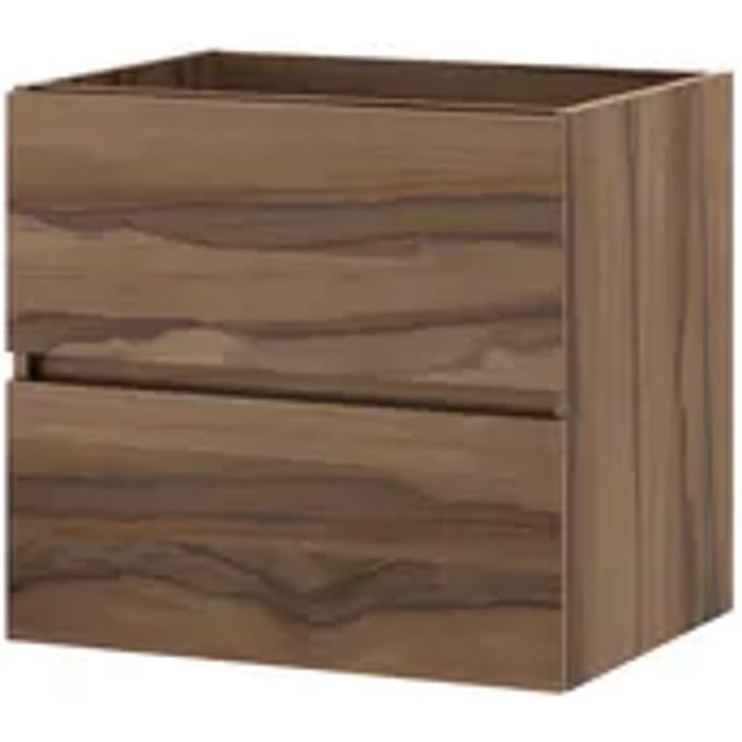 Tiger Wastafelonderkast Condo 60cm - Walnoot Mat - Met 2 Lades