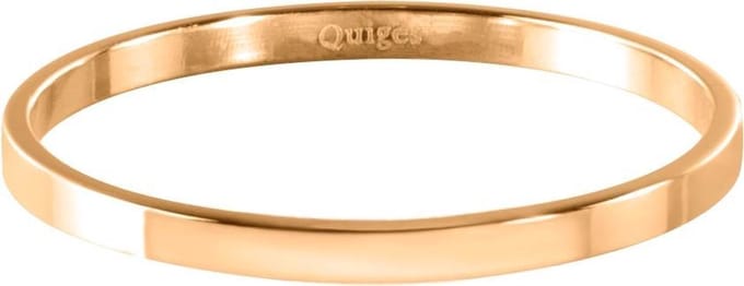 Quiges Stapelring Dames - Vulring Glans - RVS Roségoudkleurig - Maat 21 - Hoogte 2mm