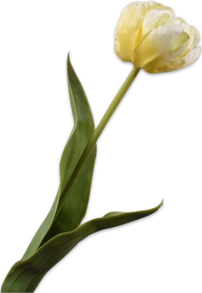 Silk-ka - Kunstbloem - tulp - wit - H47 cm - 2 stuks