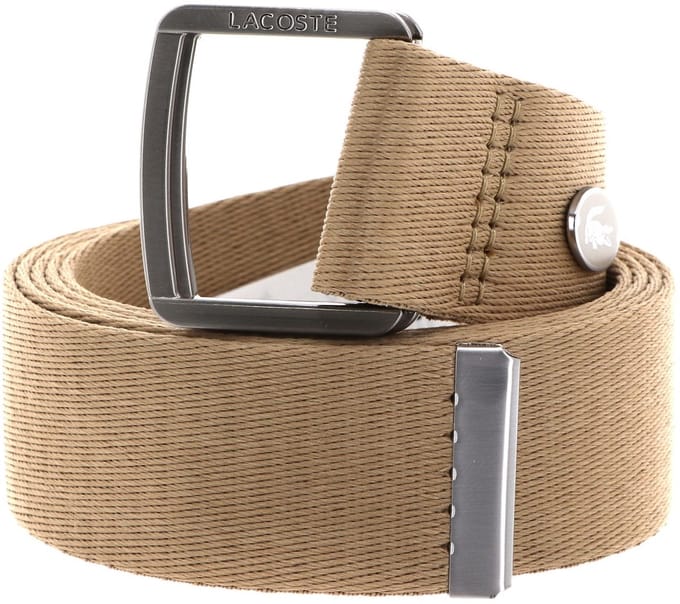 LACOSTE riem Casual 35 Woven Strap W90 Viennois beige