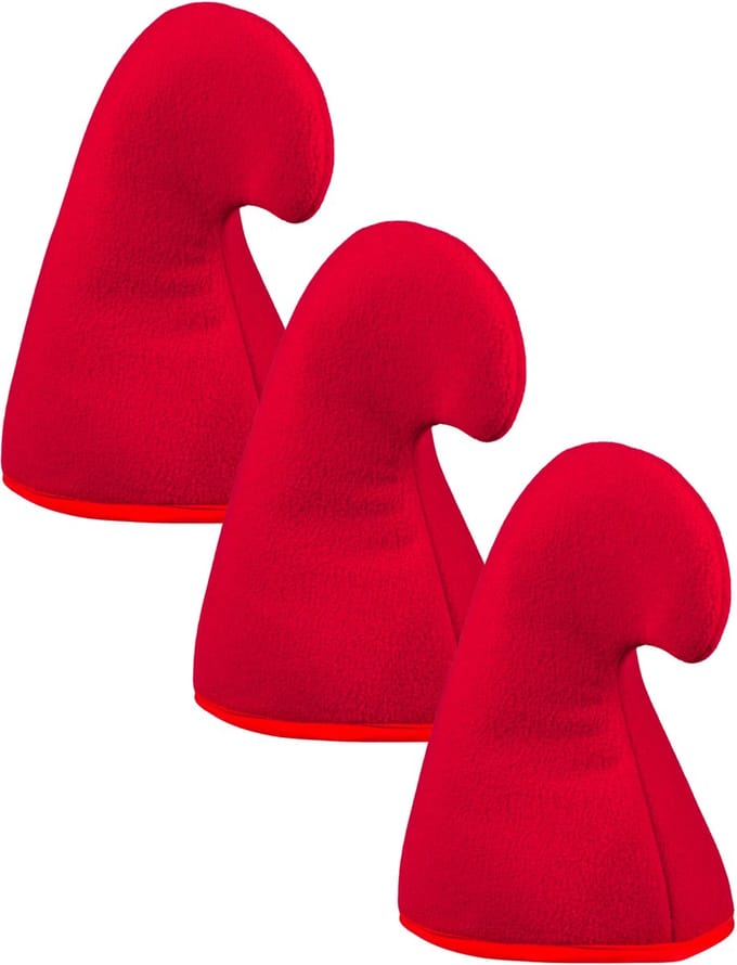 Boland kabouter muts - 7x - rood - puntmuts - volwassenen - gnome - hoed - verkleden - carnaval