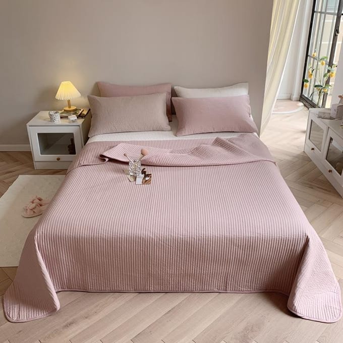 Couvre-lit matelassé en coton blanc massif coréen de qualité supérieure, couverture douce pour lit double, couvre-matelas, linge de lit king size 110x150cm 1pc