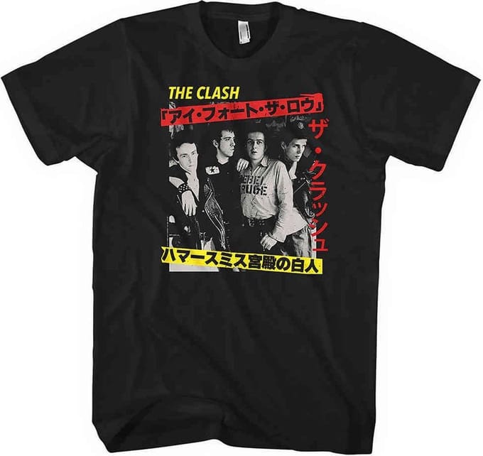 The Clash - Kanji Heren T-shirt - M - Zwart