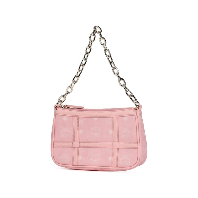 MCM Aren Visetos Monogram Mini Schoudertas Dames Schoudertas Roze MWSBAER01QZ001 Basic Set (Bag+Dust Bag) gray
