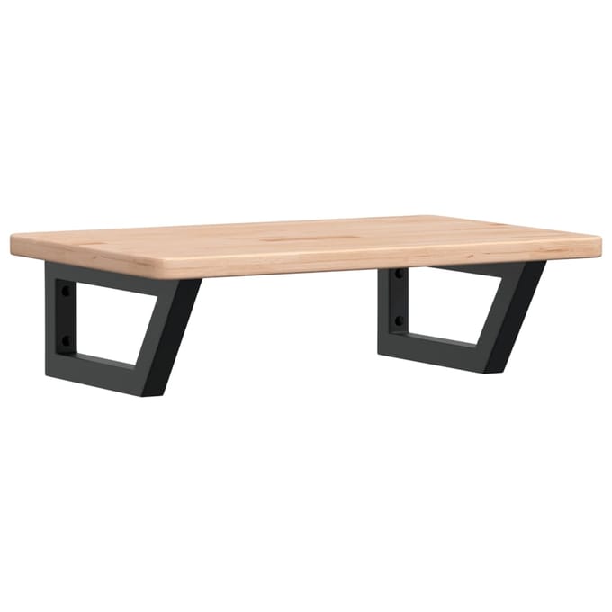 vidaXL - Badkamer - wandschap - staal - en - massief - eikenhout
