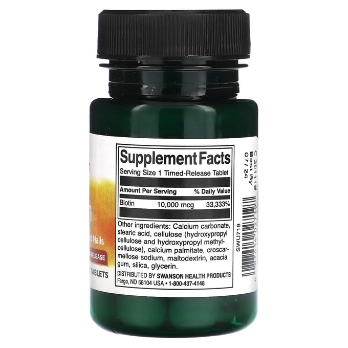 Biotine, Verlengde Afgifte, 10.000Mcg, 60 Tabletten