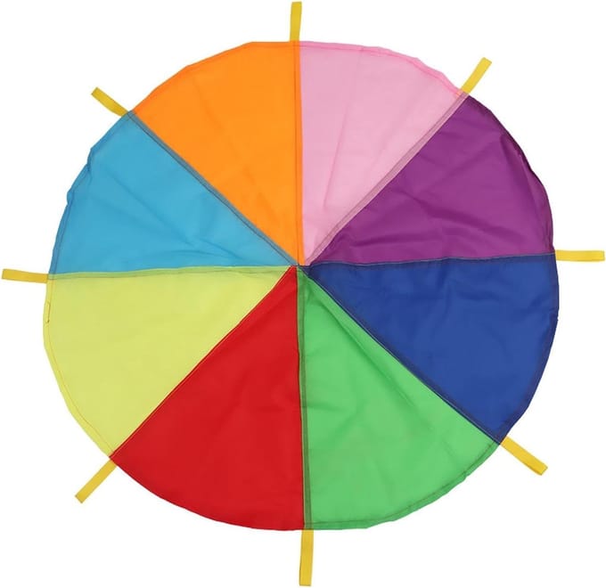 Speel Parachute - Groepsactiviteit - Buiten Spelen - Sensorische Handgrepen - 5 Meter - Meerkleurig
