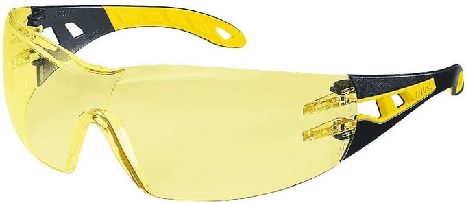 Moderne Veiligheidsbril met Duosferische Lens - Geel/Zwart
