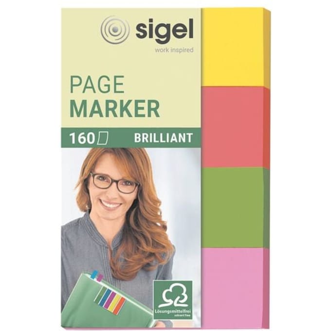 Sigel indexeringsstrookjes 20x50 mm 4 kleuren papier index tabs