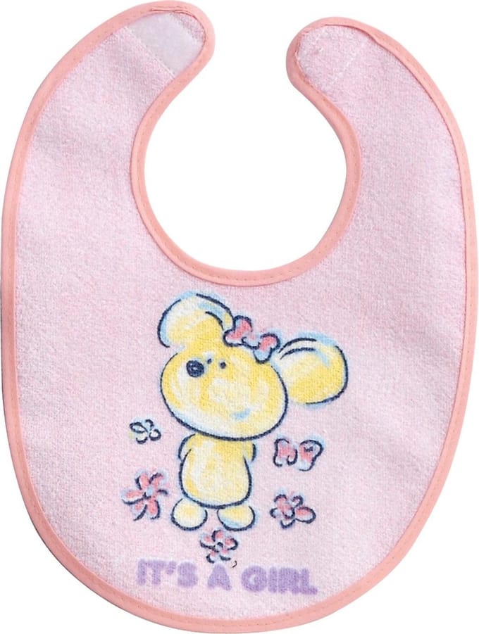 Interbaby Slabbetje Junior 20 X 30 Cm Katoen Roze
