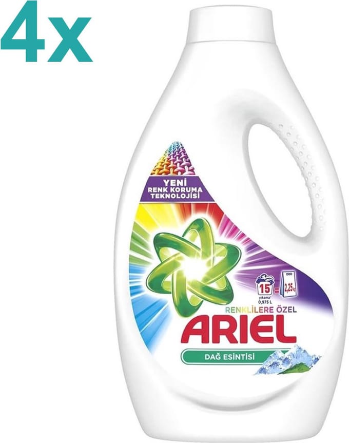 Ariel Vloeibaar Wasmiddel Bergbreeze 3900 ml (4x975ml)