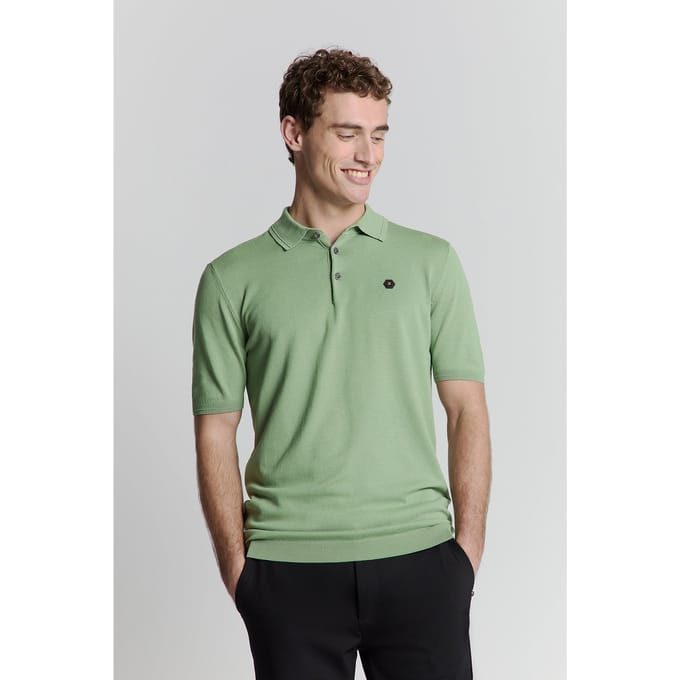 No Excess Pullover Short Sleeve Polo Button Solid Green Size: XXL | Polo Shirts Outlet | Heren | Groen