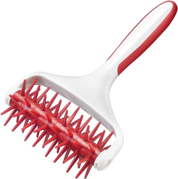 Nexvo® Deegsteker - Deegschraper - Deegsnijder- Wit/Rood- 20cm x 13cm x 5cm