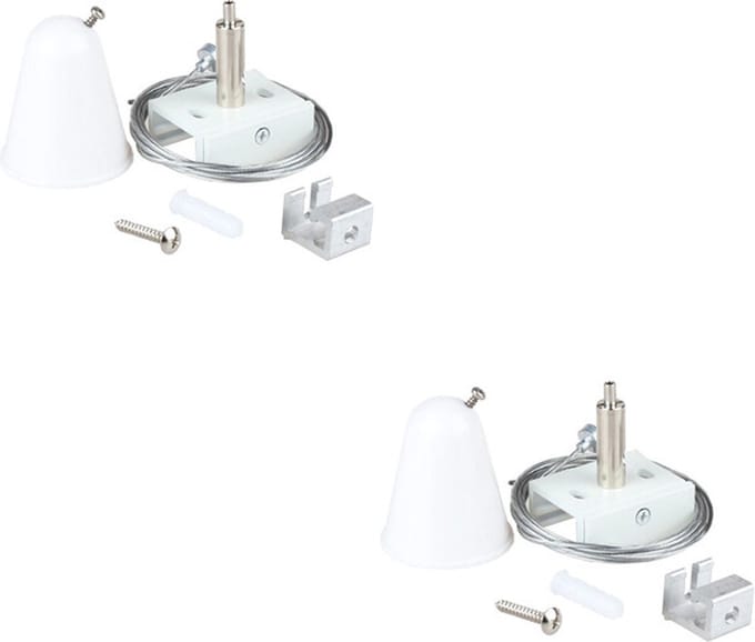 Spanningsrail Ophangset 2 Pack - Oficto - 3 Fase - 1 Meter - Wit