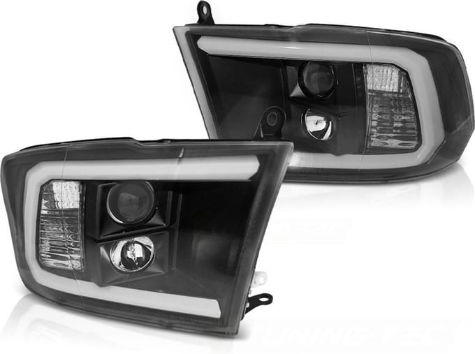 Koplampen met parkeerlicht DODGE RAM 09-18 ZWART