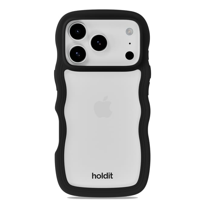 Holdit Wavy Case geschikt voor Apple iPhone 17 Pro Max - Black / Transparent