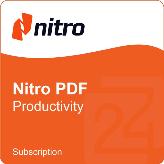 Nitro PDF Productivity Subscription ML ESD 1 Jaar 1 - 99 Gebruiker(s)