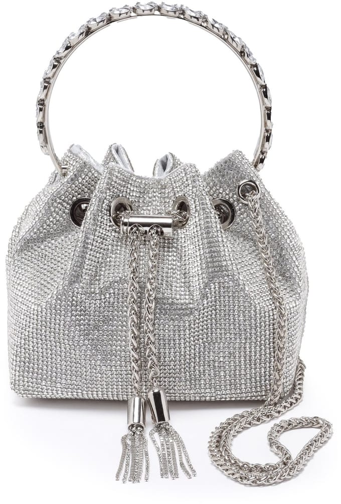 AVANT-GARDE PARIS Schouderclutch - Handtas - Zilver - Kristalgestikt - Compact - Elegante Sluiting