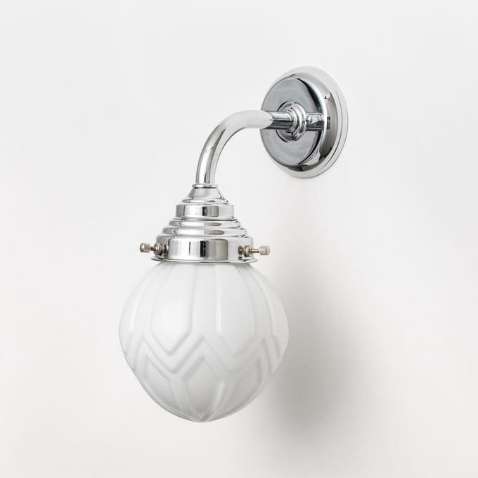 Wandlamp Victory Curve Chroom - Art Deco Trade