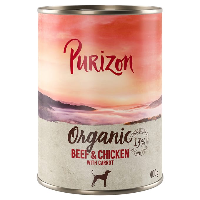 Purizon Enkel Blik 400 g - Purizon Organic Rund & Kip met Wortels