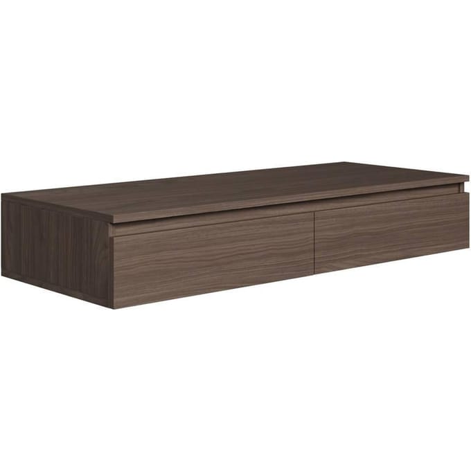 Selsey Bemmi – Zwevend bureau / kaptafel met lades walnoot Wisconsin 120 cm