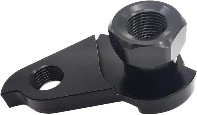 Fiets Staarthaak - Derailleur Pad - Soepel Schakelen - Duurzame Aluminium Legering - 2.54 cm - Zwart
