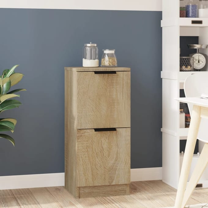 vidaXL - Dressoir - 30x30x70 - cm - bewerkt - hout - sonoma - eikenkleurig