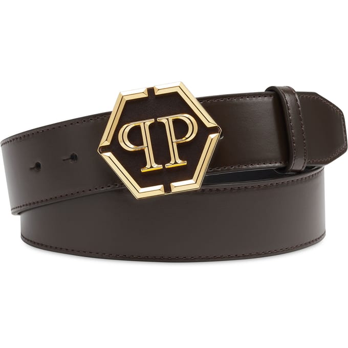 Leather Belt Hexagon