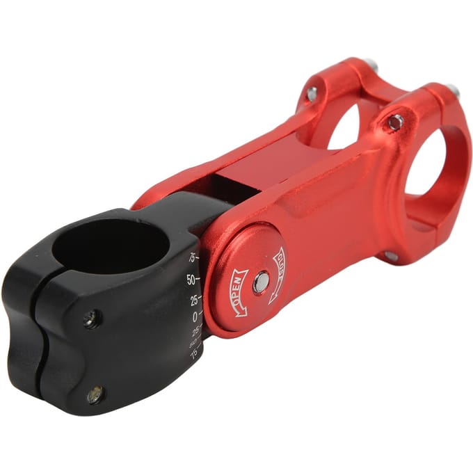 Potence de Vélo Creuse Réglable Usinage CNC Extenseur de Guidon de Vélo pour VTT Vélo de Route Rouge et red