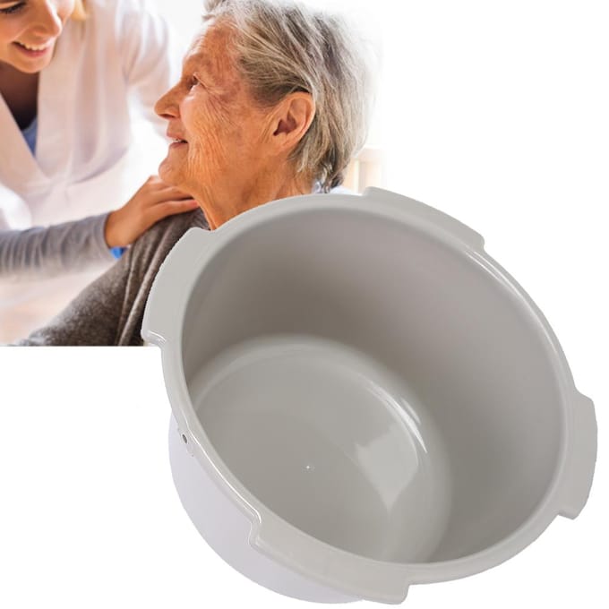 Seau de toilette portable pour personnes âgées et maternelles gray