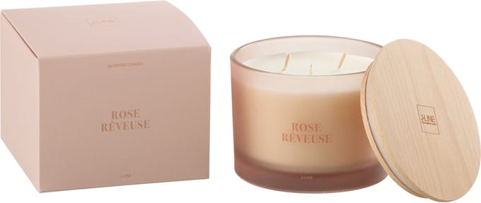 J-Line geurkaars Accords Essentiels - Rose Rêveuse - roze - 28U