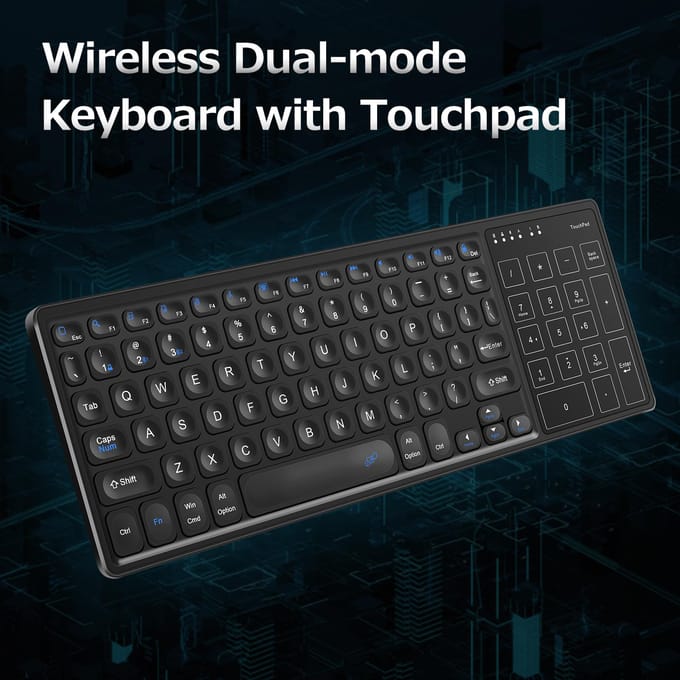 Draadloos Dual-mode toetsenbord 2.4G/BT draadloze verbinding Ergonomisch ontwerp 7-kleuren achtergrondverlichtingseffect without backlight