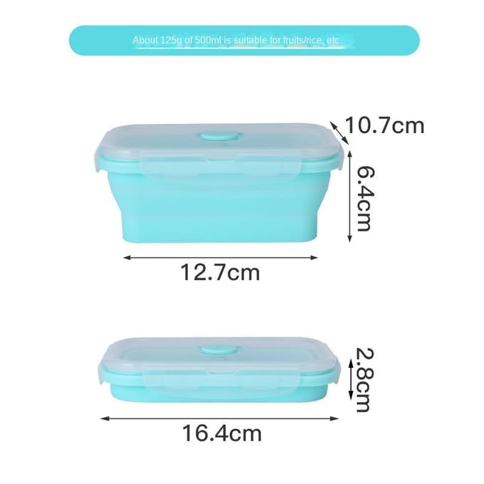 Creatieve Eetbare Siliconen Lunchbox Inklapbare Opvouwbare Vershouddoos met Deksel Bord Draagbare Lunch Bento Box 355ml
