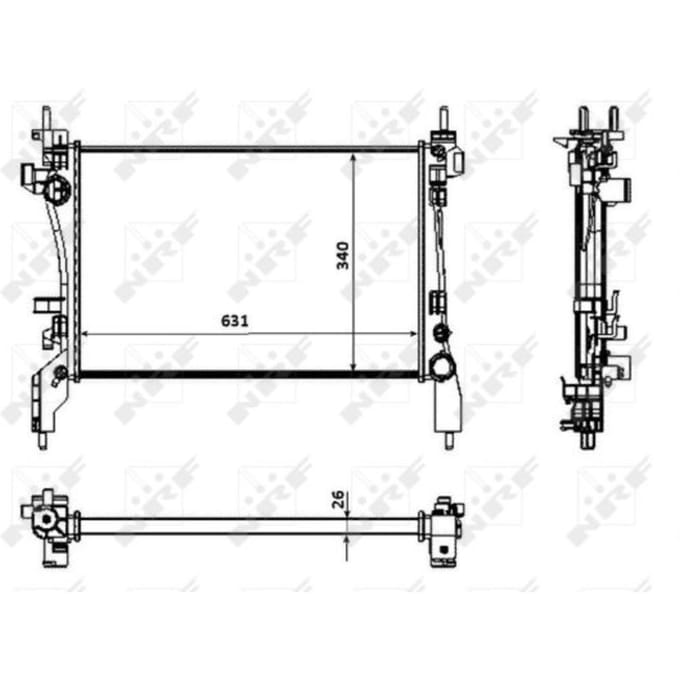 Radiator, motorkoeling NRF 53934