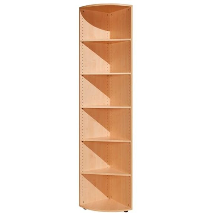 PALENQUE hoek boekenkast, 6 OH, B 400 x D 400 x H 2160 mm, beukendecor