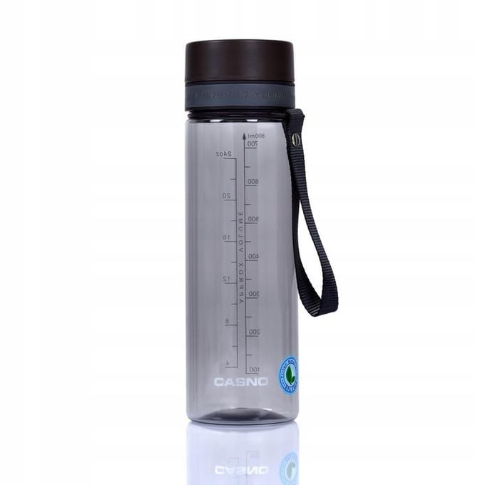 Casno Tritan Water Bottle 800ml BPA-Vrij - Grijs