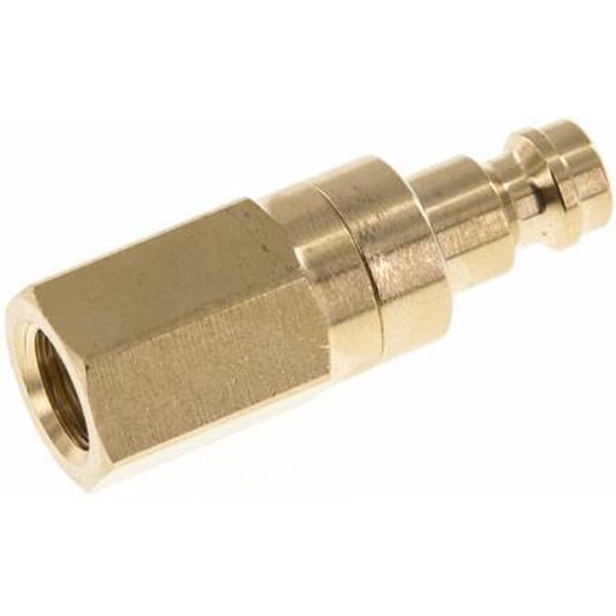 Messing DN 5 Luchtkoppeling Insteeknippel G 1/8 inch Binnendraad Double Shut-Off