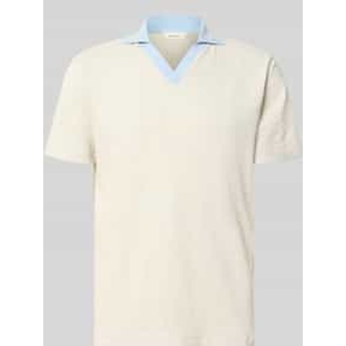 regular fit poloshirt in seersucker-look model 'MARNI'