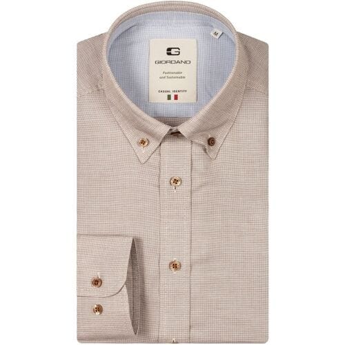 Giordano Overhemd Loretto Button Down Luxury Pinpoint Dobby Zand / male