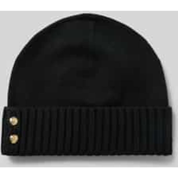 Beanie met labeldetail