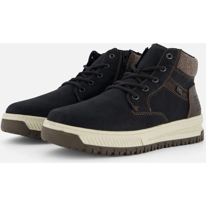 Rieker Veterboots zwart Nubuck - Maat 47