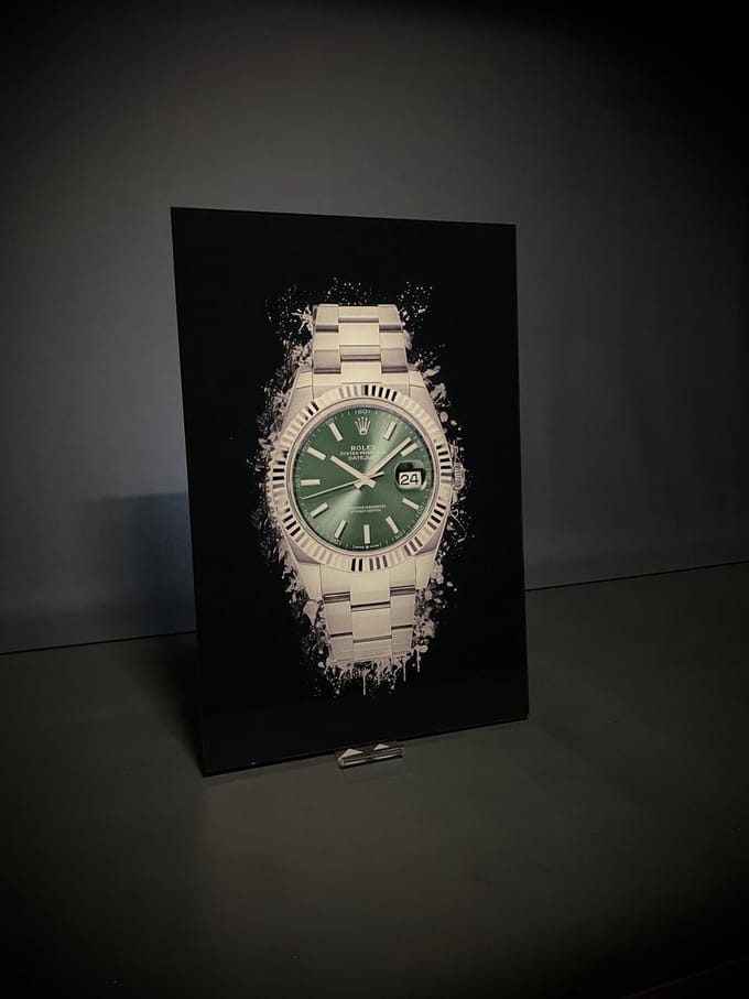 Rolex schilderij op plexiglas 60x90cm