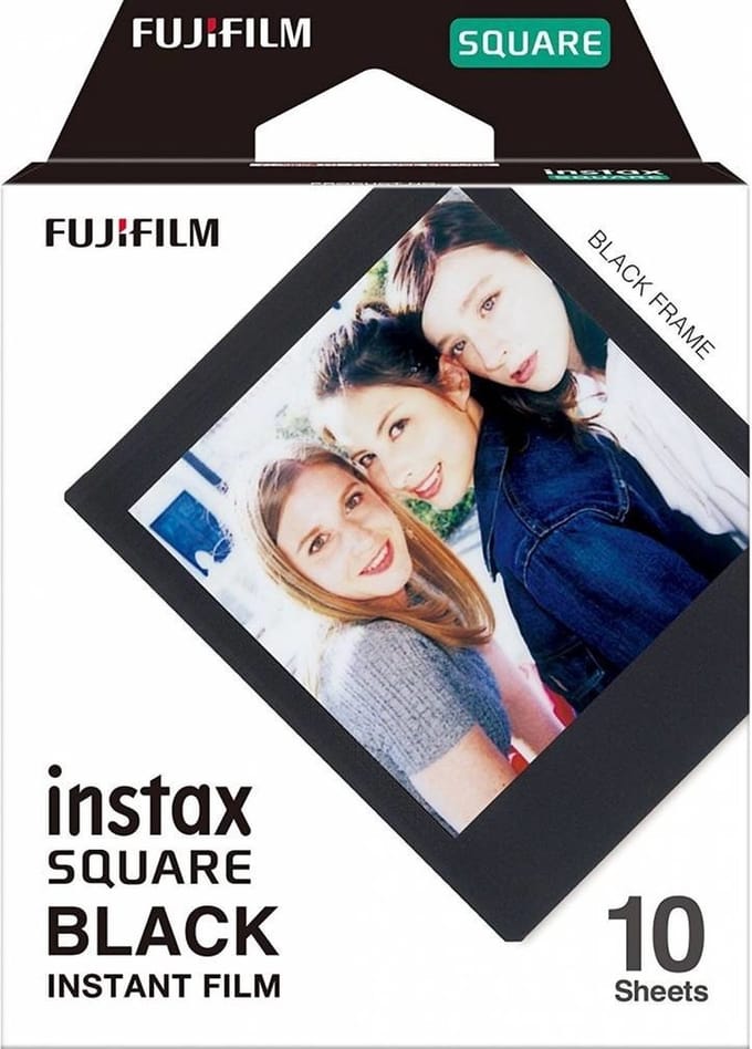 Fujifilm Instax Square Film Black Frame - 1x 10 stuks