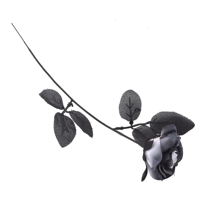 Levensechte Kunstbloem Simuleer Zwarte Rozen Kunst Rozen Buiten Decoratie voor Huizen gray