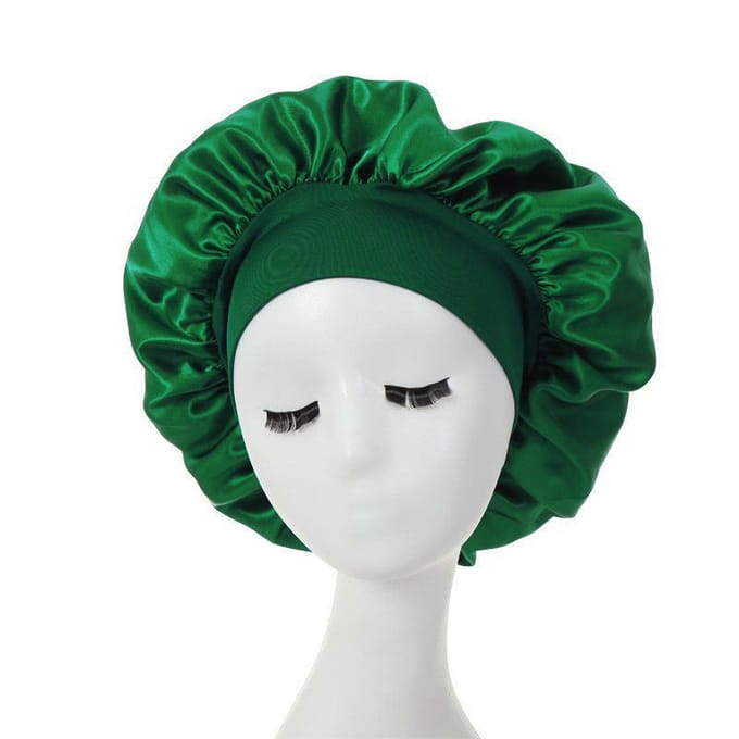 Bonnet de nuit à large bord pour femmes et enfants white