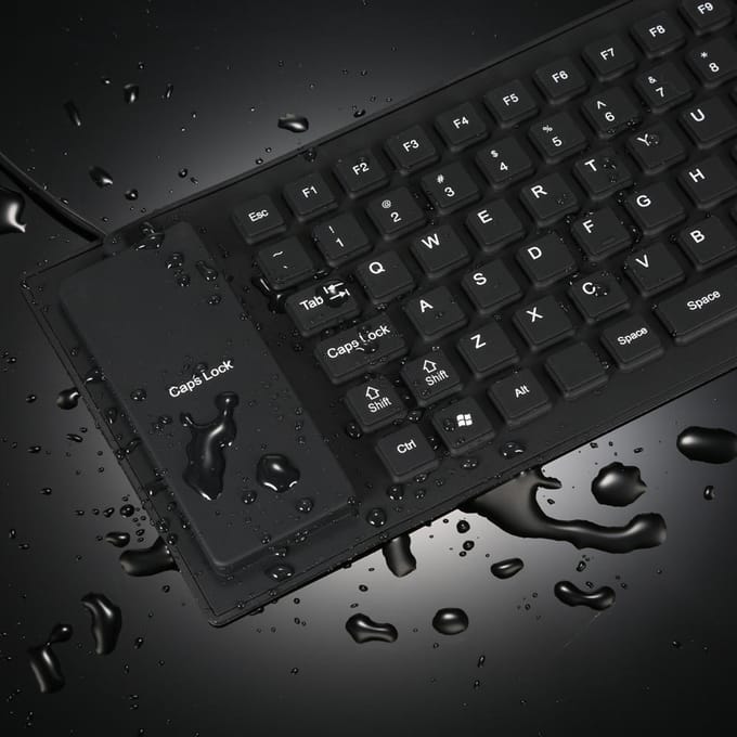 85 Toetsen Opvouwbaar USB Bekabeld Toetsenbord Waterbestendig voor PC Notebook Laptop