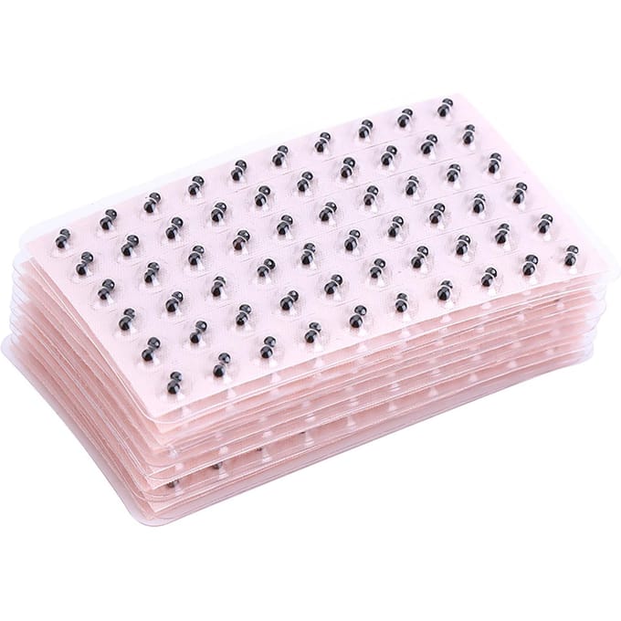 600 stuks Acupunctuur Therapie Oorsticker Druk Massage Boon white
