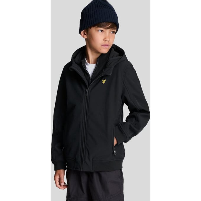 Lyle & Scott jongens softshell capuchonjack - zwart