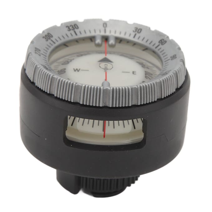 50M Onderwater Duikkompas Lichtgevend Magnetisch Waterdicht Pijpklem Duikkompas voor Scuba black